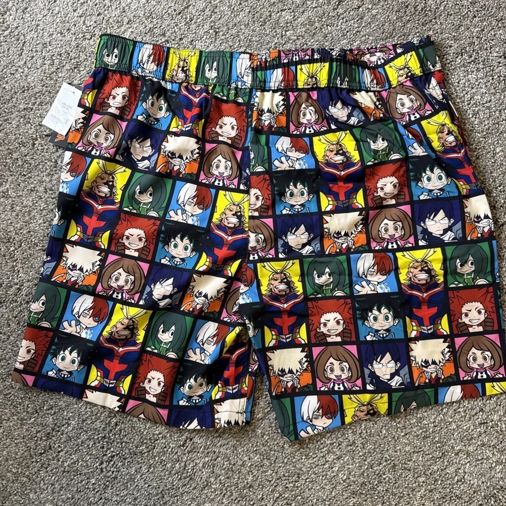 NEW " My Hero Academia " Swim Trunks with Briefs, Men's 2XL (44/46) Funimation - Picture 2 of 7